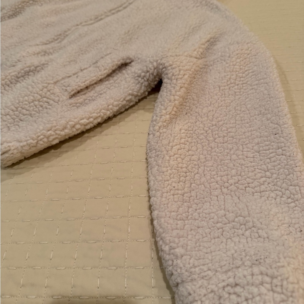 No Boundaries Cream Sherpa Zip-Up